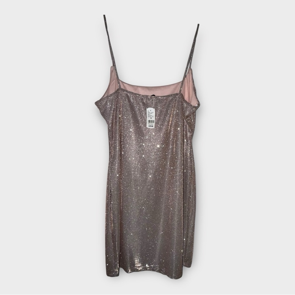 Q NWT Sparkling Brown Slip Dress - Picture 9 of 11